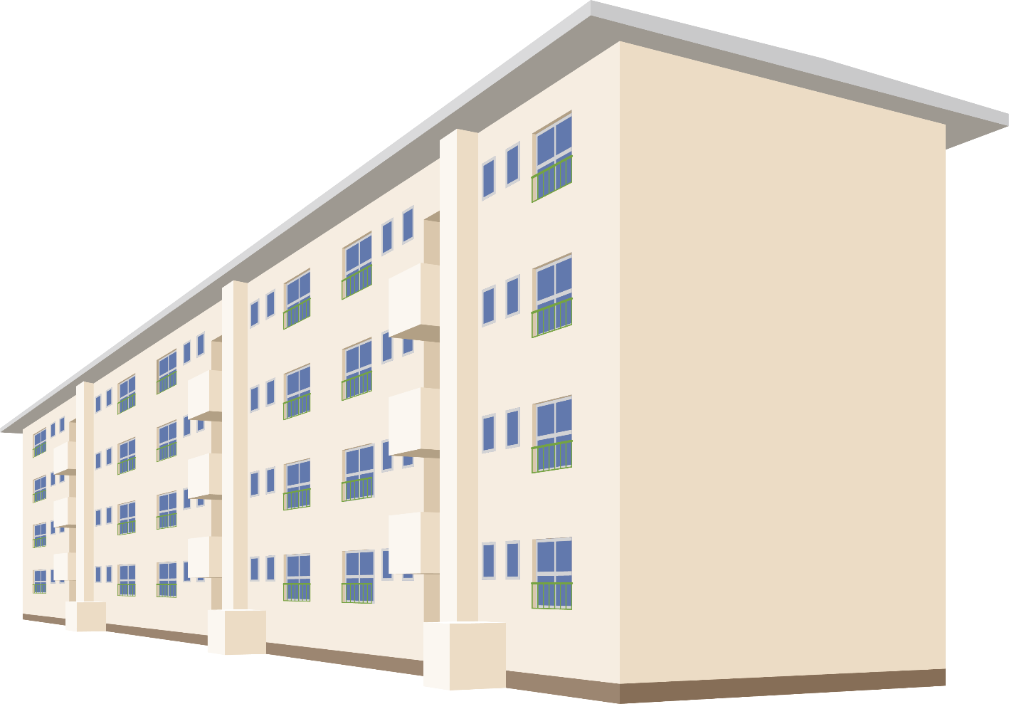 役員社宅のイメージ(集合住宅の外観)